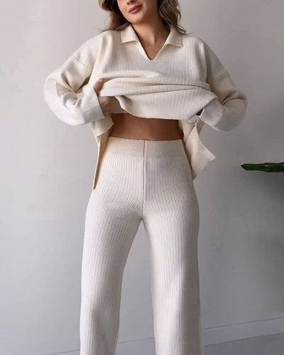 V-Neck Knit Set