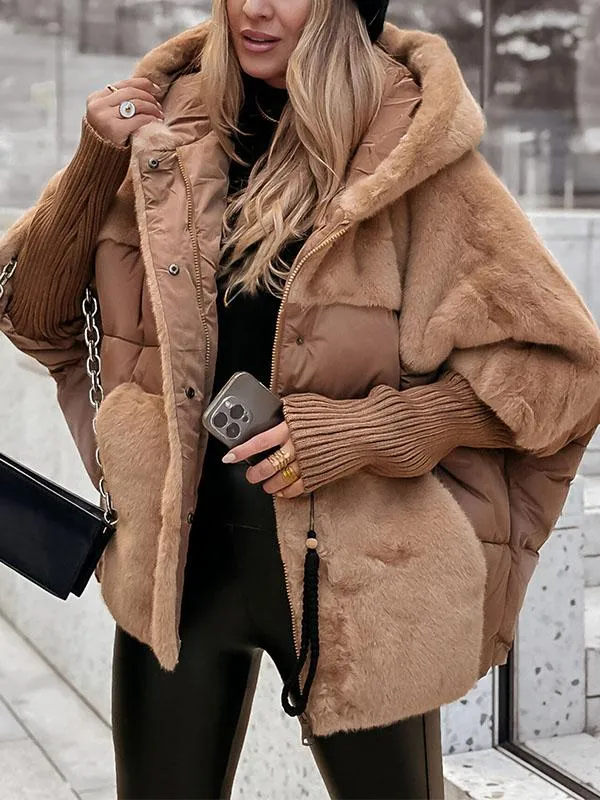 Mehrfarbige Winterjacke